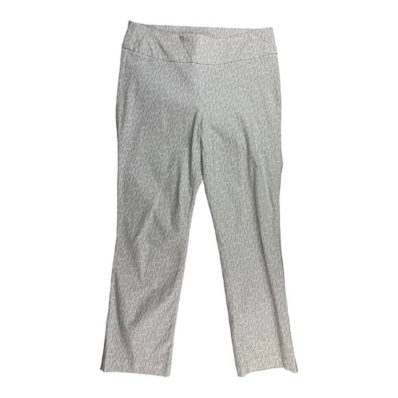 Pants - Rickis Gray Patterned Cropped Dress Pants Size L
